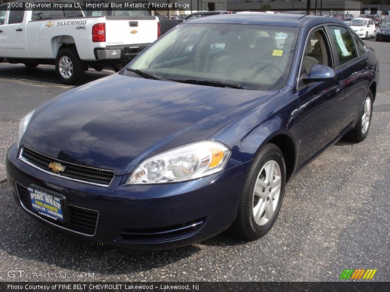 Imperial Blue Metallic / Neutral Beige 2008 Chevrolet Impala LS