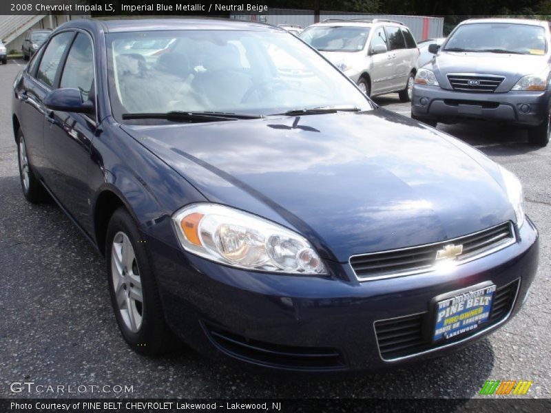 Imperial Blue Metallic / Neutral Beige 2008 Chevrolet Impala LS