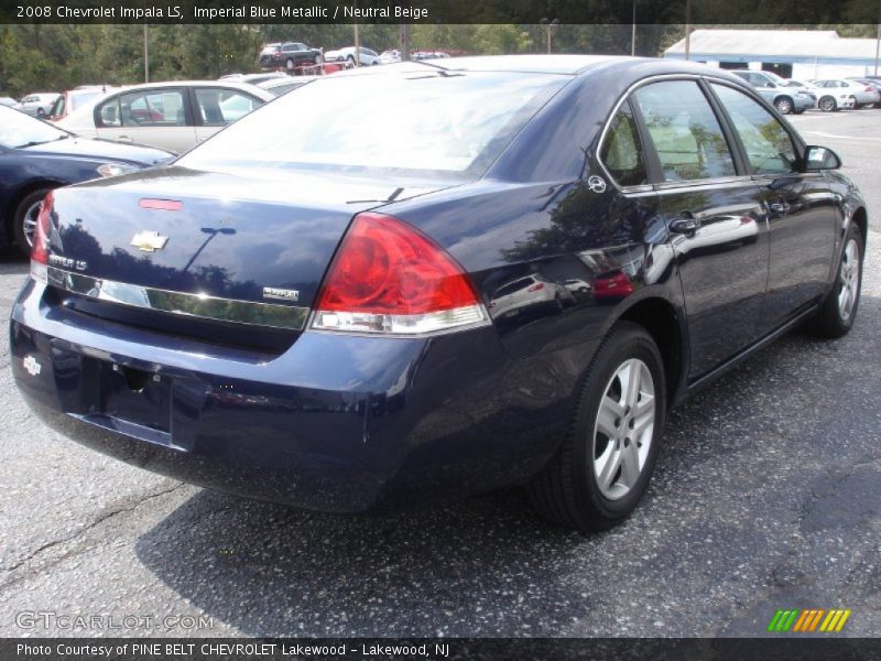 Imperial Blue Metallic / Neutral Beige 2008 Chevrolet Impala LS