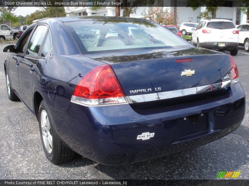 Imperial Blue Metallic / Neutral Beige 2008 Chevrolet Impala LS