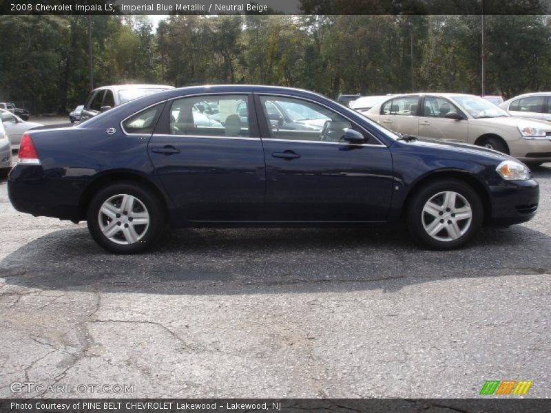 Imperial Blue Metallic / Neutral Beige 2008 Chevrolet Impala LS