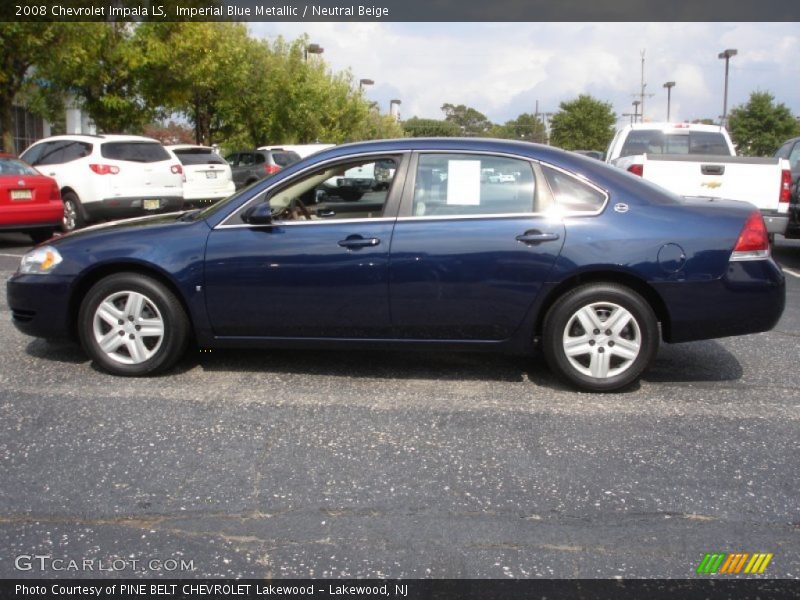 Imperial Blue Metallic / Neutral Beige 2008 Chevrolet Impala LS