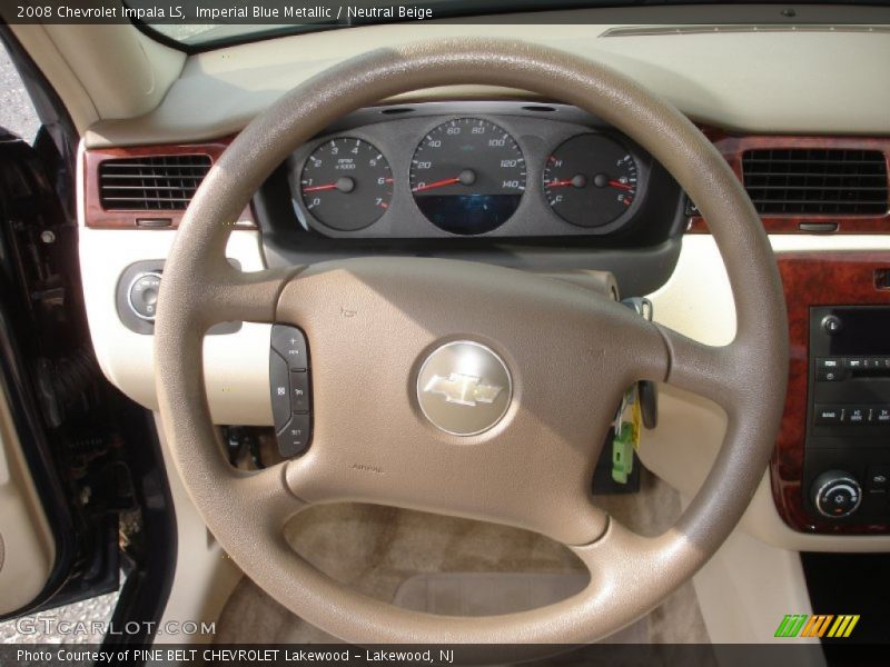 Imperial Blue Metallic / Neutral Beige 2008 Chevrolet Impala LS