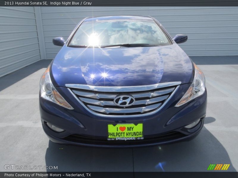 Indigo Night Blue / Gray 2013 Hyundai Sonata SE