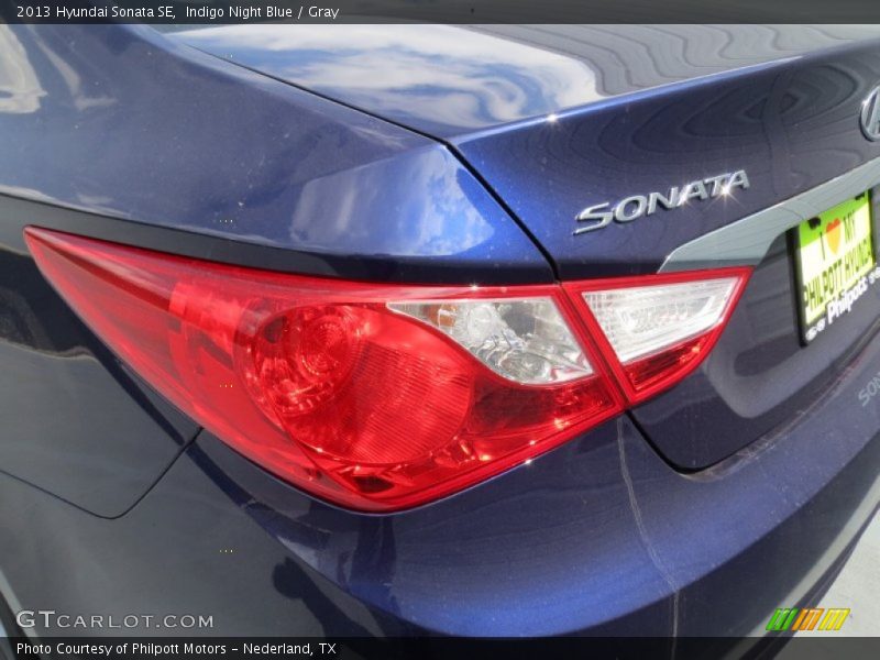 Indigo Night Blue / Gray 2013 Hyundai Sonata SE