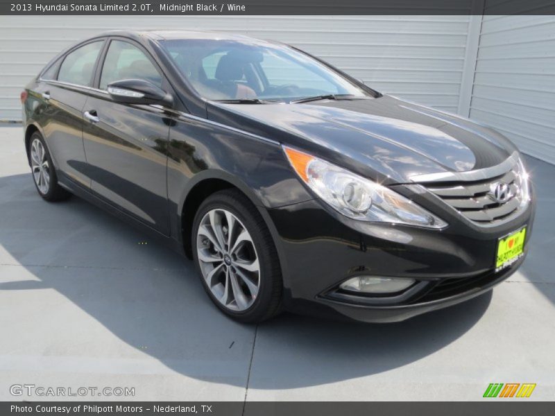 Midnight Black / Wine 2013 Hyundai Sonata Limited 2.0T