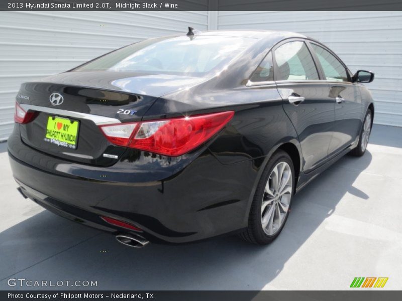 Midnight Black / Wine 2013 Hyundai Sonata Limited 2.0T