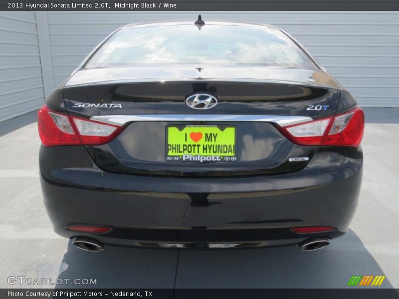 Midnight Black / Wine 2013 Hyundai Sonata Limited 2.0T