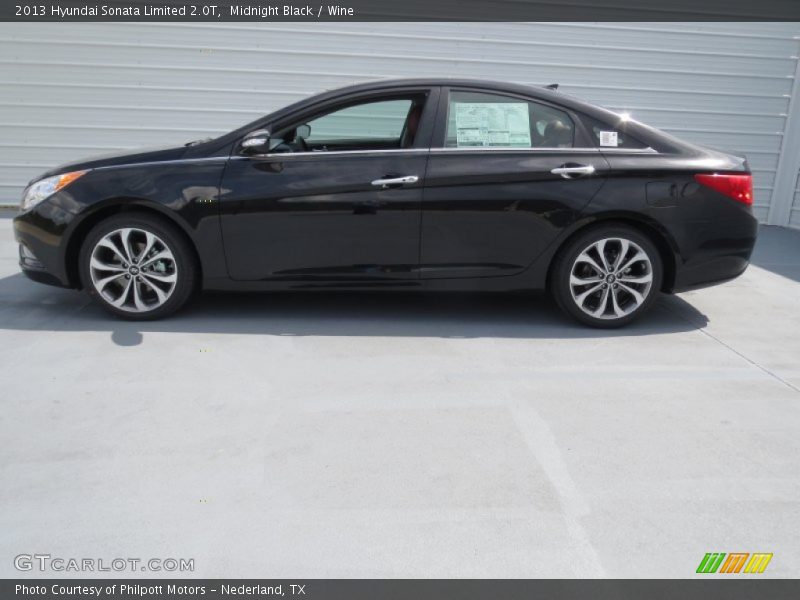 Midnight Black / Wine 2013 Hyundai Sonata Limited 2.0T