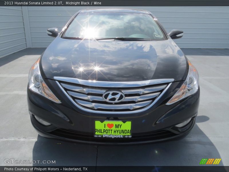 Midnight Black / Wine 2013 Hyundai Sonata Limited 2.0T