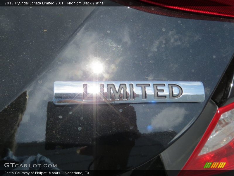 Midnight Black / Wine 2013 Hyundai Sonata Limited 2.0T