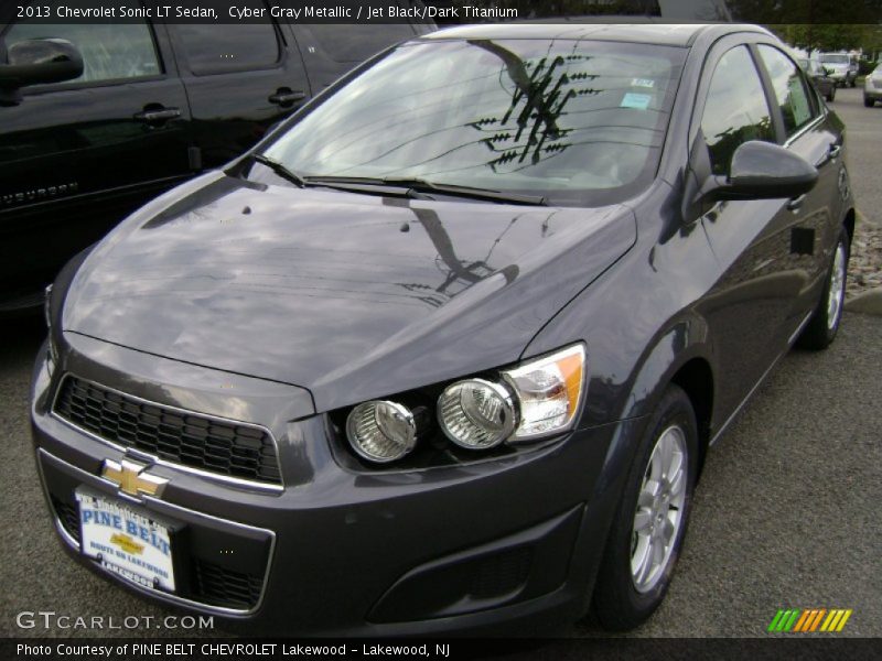 Cyber Gray Metallic / Jet Black/Dark Titanium 2013 Chevrolet Sonic LT Sedan