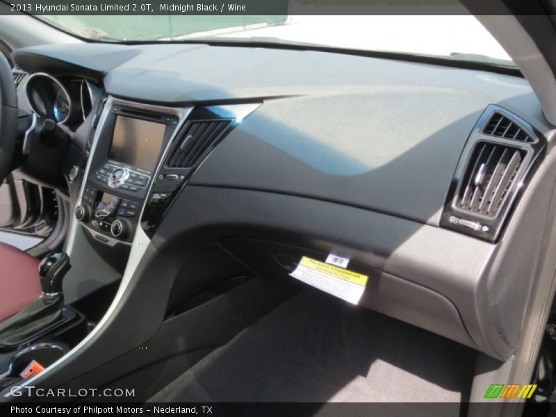 Midnight Black / Wine 2013 Hyundai Sonata Limited 2.0T