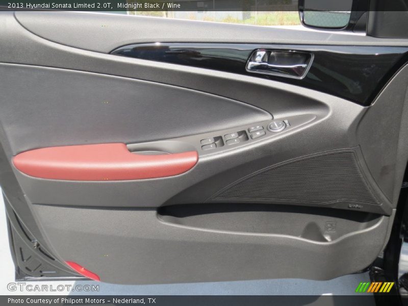 Midnight Black / Wine 2013 Hyundai Sonata Limited 2.0T