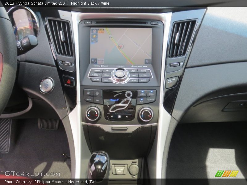 Midnight Black / Wine 2013 Hyundai Sonata Limited 2.0T