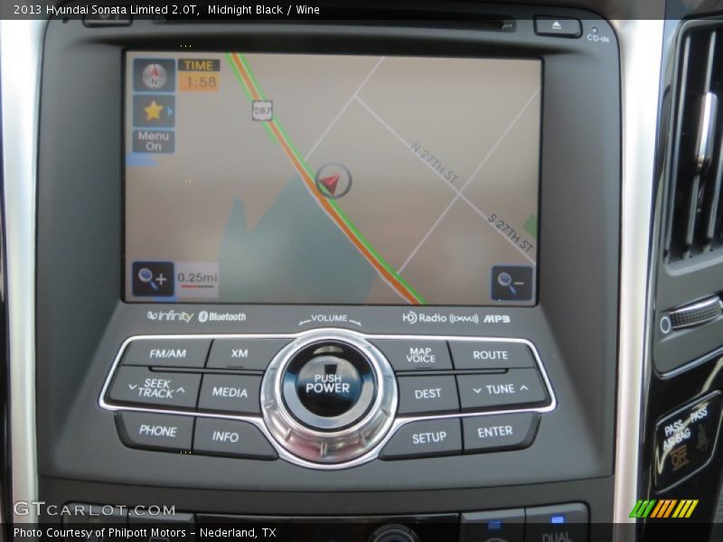 Midnight Black / Wine 2013 Hyundai Sonata Limited 2.0T