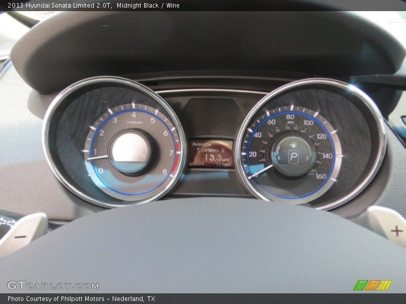 Midnight Black / Wine 2013 Hyundai Sonata Limited 2.0T