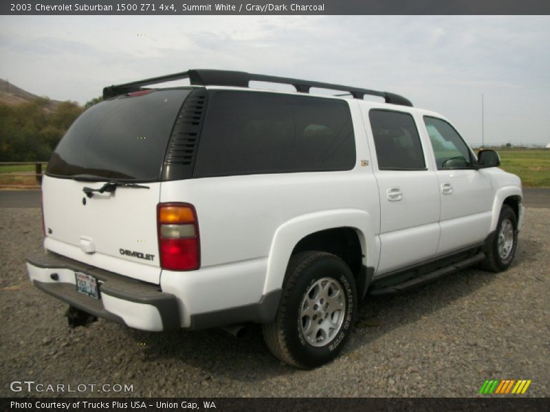 Summit White / Gray/Dark Charcoal 2003 Chevrolet Suburban 1500 Z71 4x4
