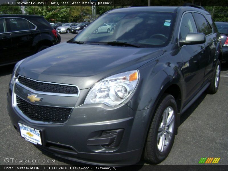 Steel Green Metallic / Jet Black 2013 Chevrolet Equinox LT AWD