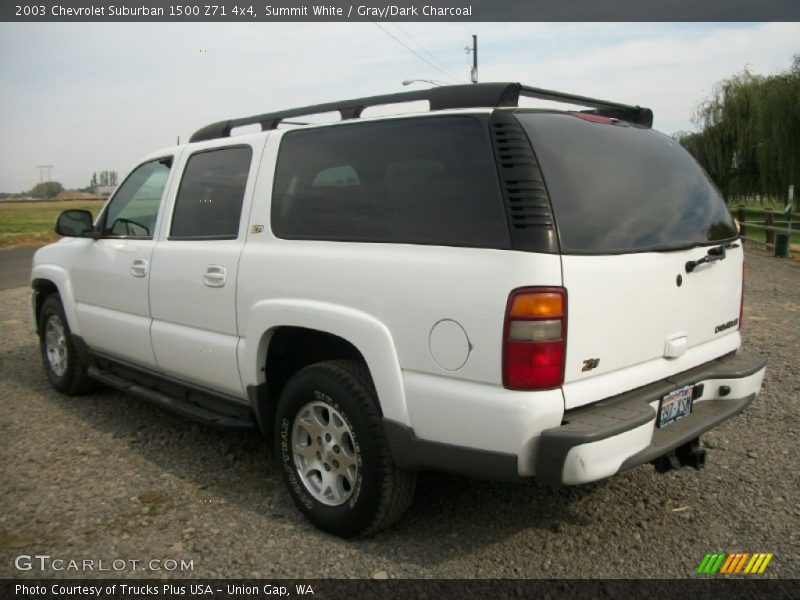 Summit White / Gray/Dark Charcoal 2003 Chevrolet Suburban 1500 Z71 4x4