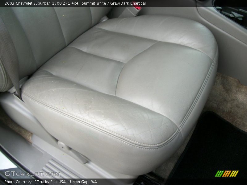 Summit White / Gray/Dark Charcoal 2003 Chevrolet Suburban 1500 Z71 4x4