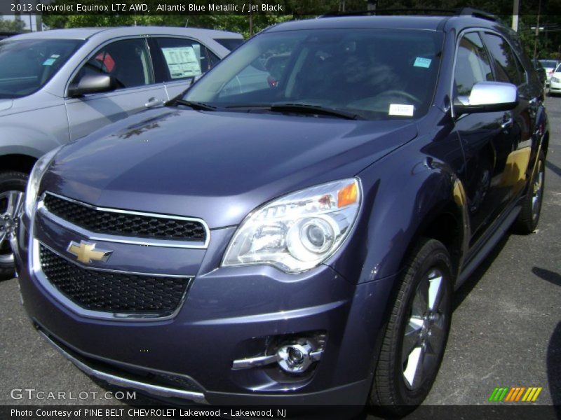 Atlantis Blue Metallic / Jet Black 2013 Chevrolet Equinox LTZ AWD