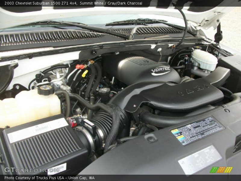 Summit White / Gray/Dark Charcoal 2003 Chevrolet Suburban 1500 Z71 4x4