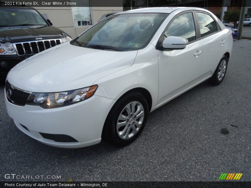 Clear White / Stone 2011 Kia Forte EX