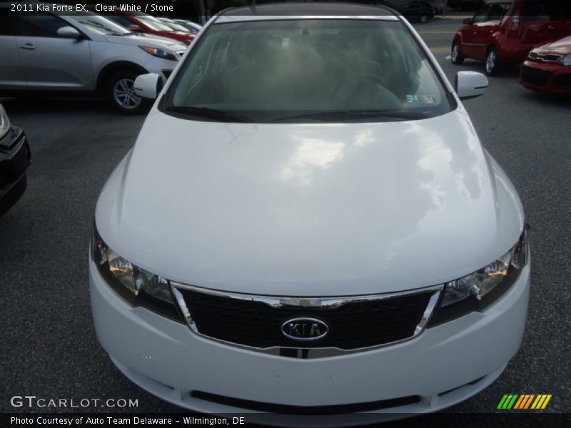 Clear White / Stone 2011 Kia Forte EX