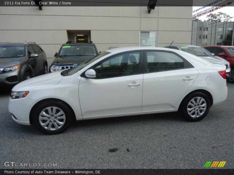 Clear White / Stone 2011 Kia Forte EX