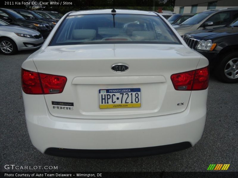 Clear White / Stone 2011 Kia Forte EX