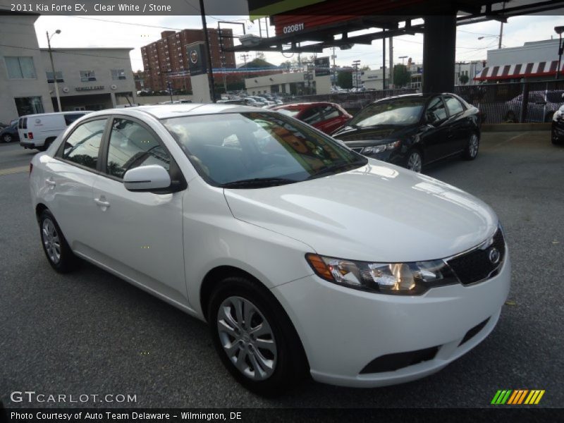 Clear White / Stone 2011 Kia Forte EX