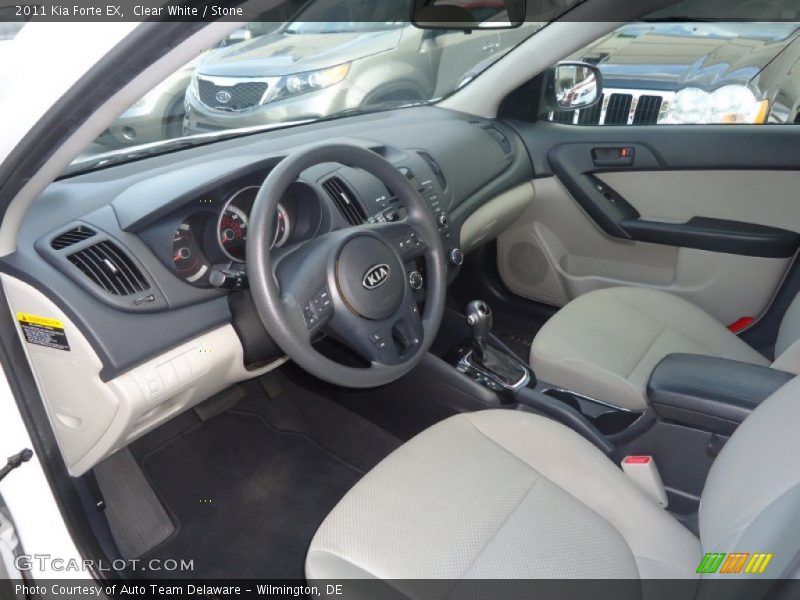 Clear White / Stone 2011 Kia Forte EX