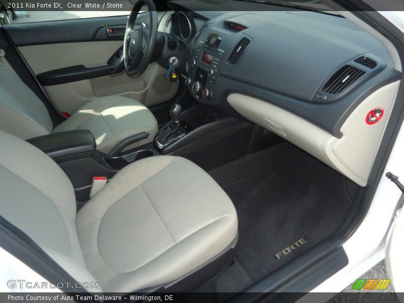 Clear White / Stone 2011 Kia Forte EX