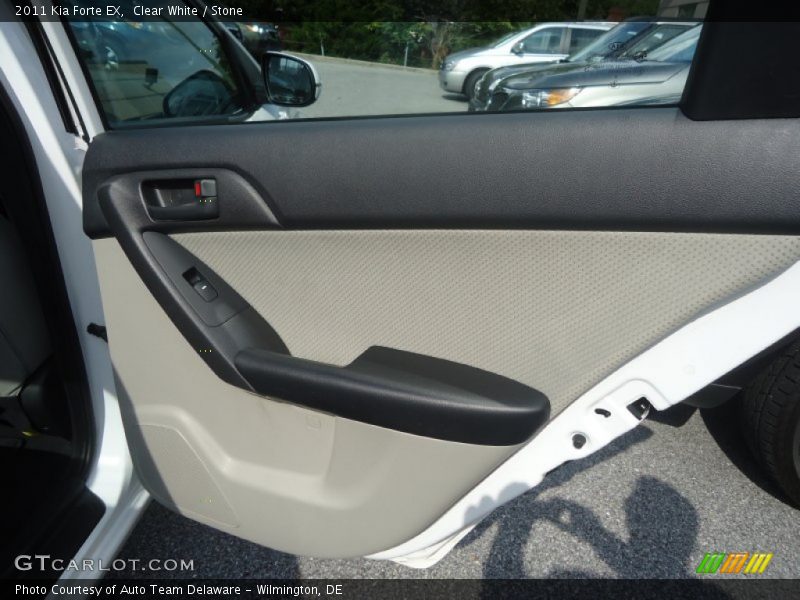 Clear White / Stone 2011 Kia Forte EX