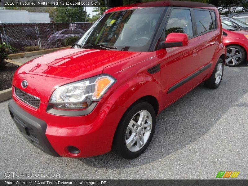 Molten Red / Black Soul Logo Cloth 2010 Kia Soul +