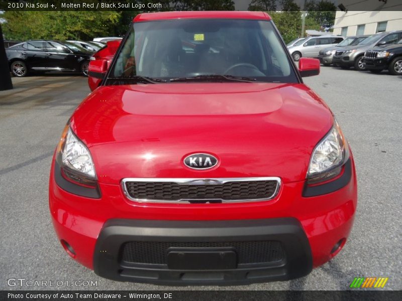 Molten Red / Black Soul Logo Cloth 2010 Kia Soul +