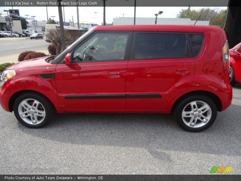 Molten Red / Black Soul Logo Cloth 2010 Kia Soul +