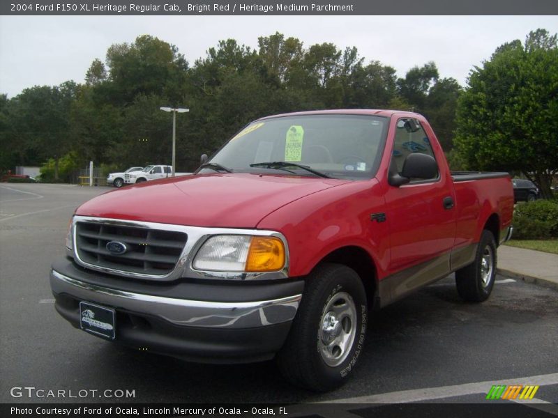 Bright Red / Heritage Medium Parchment 2004 Ford F150 XL Heritage Regular Cab