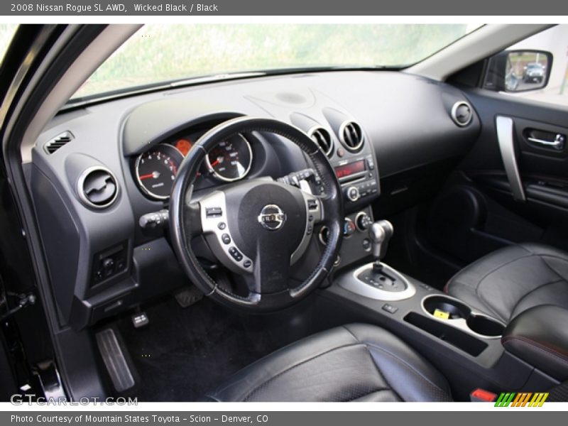 Wicked Black / Black 2008 Nissan Rogue SL AWD