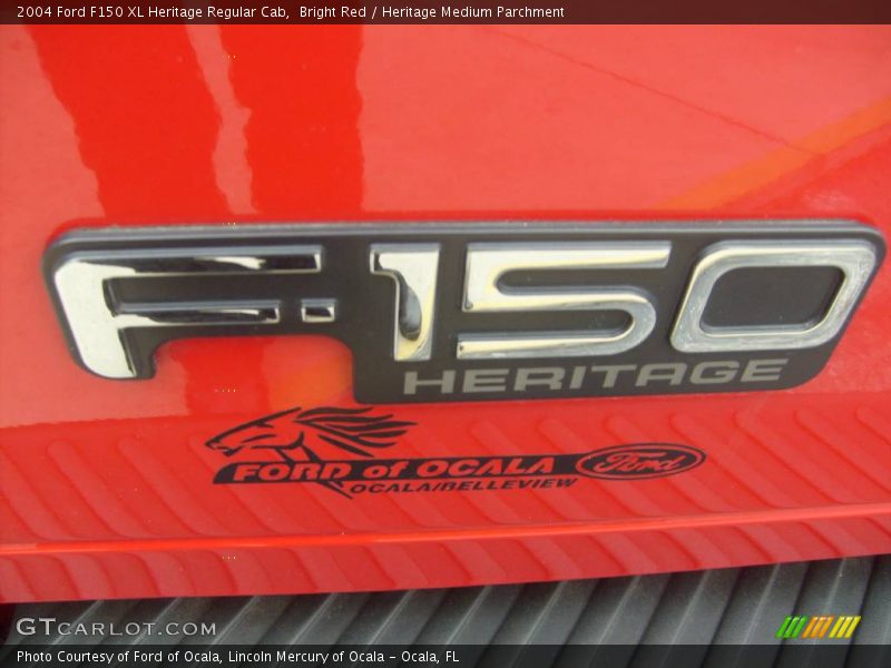 Bright Red / Heritage Medium Parchment 2004 Ford F150 XL Heritage Regular Cab