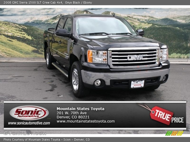 Onyx Black / Ebony 2008 GMC Sierra 1500 SLT Crew Cab 4x4