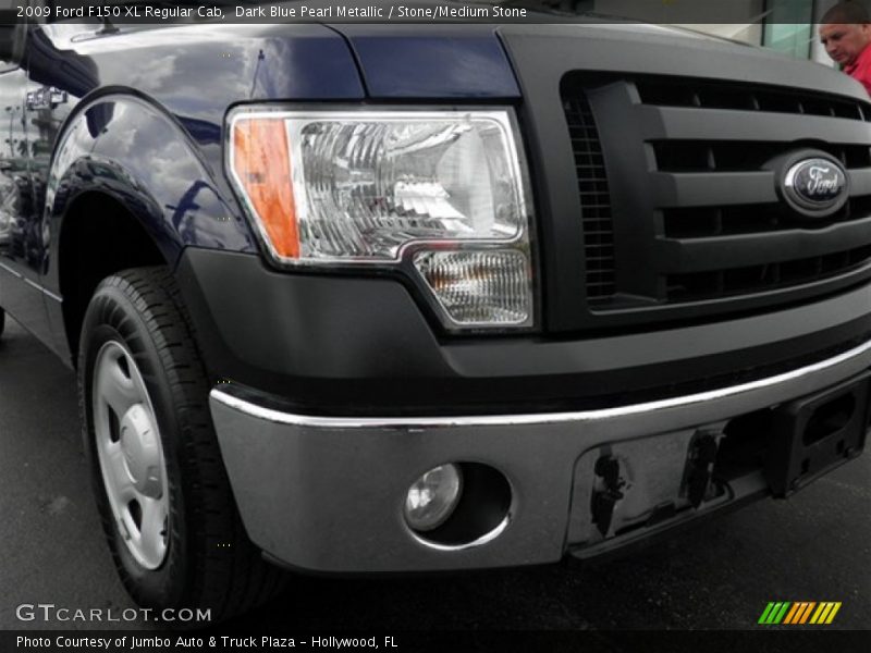 Dark Blue Pearl Metallic / Stone/Medium Stone 2009 Ford F150 XL Regular Cab
