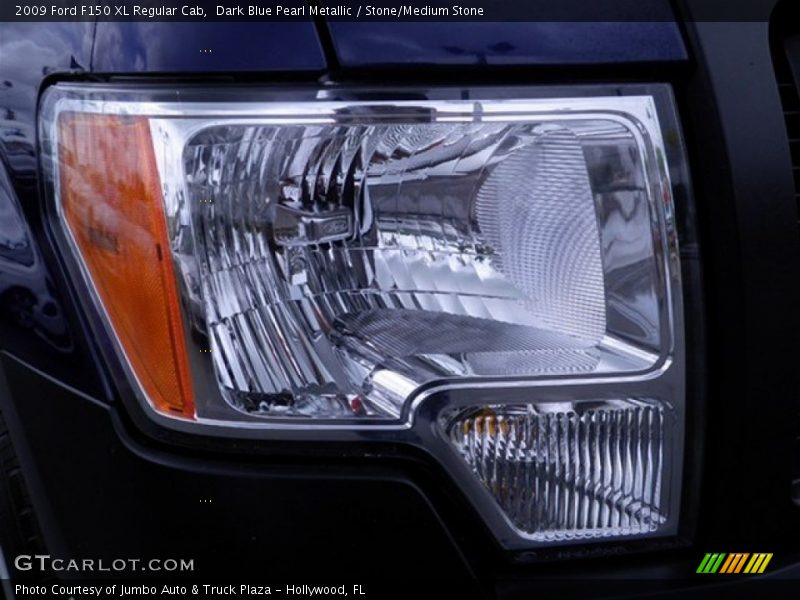 Dark Blue Pearl Metallic / Stone/Medium Stone 2009 Ford F150 XL Regular Cab