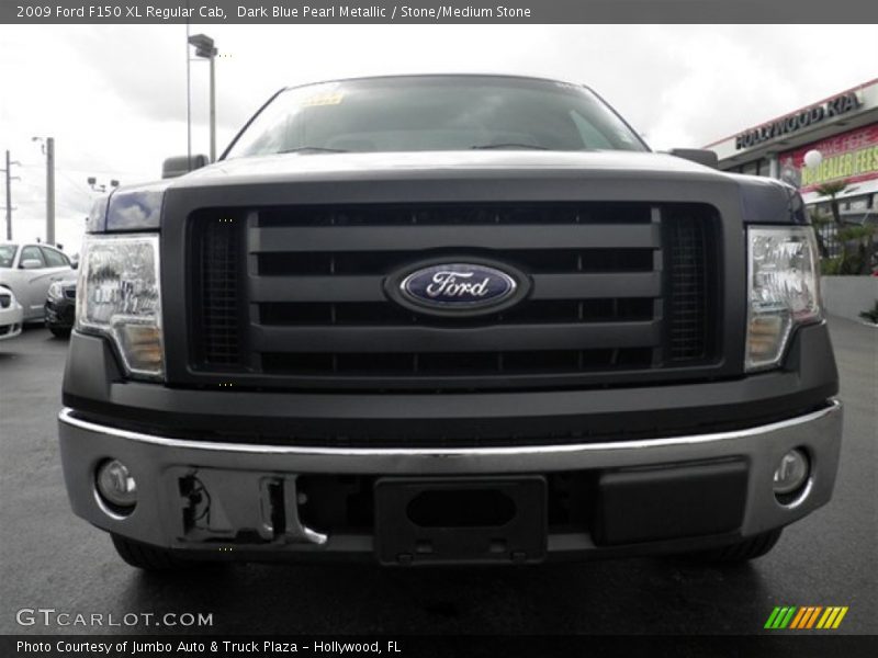 Dark Blue Pearl Metallic / Stone/Medium Stone 2009 Ford F150 XL Regular Cab