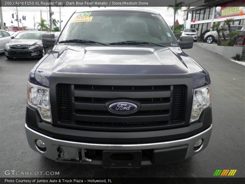Dark Blue Pearl Metallic / Stone/Medium Stone 2009 Ford F150 XL Regular Cab