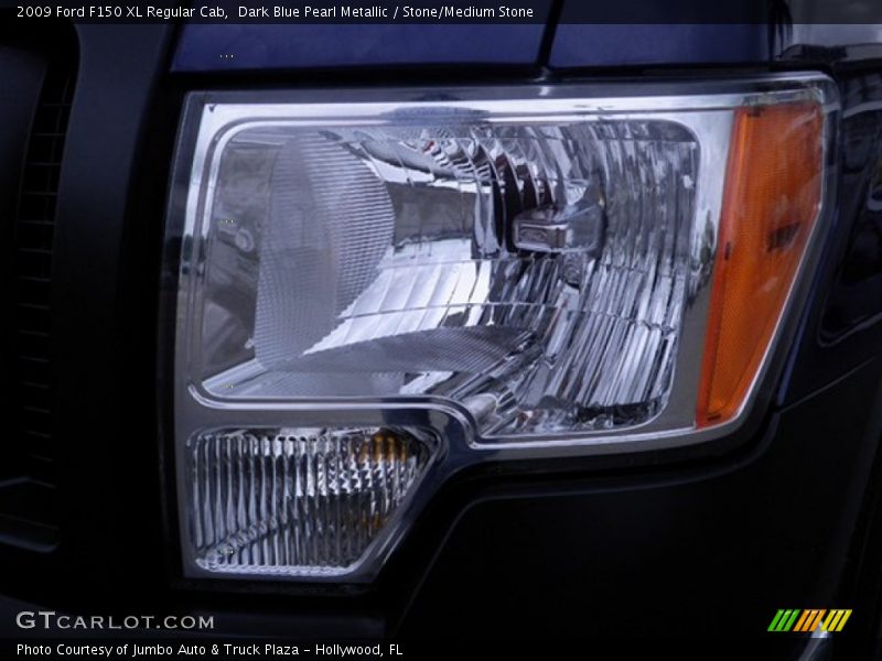 Dark Blue Pearl Metallic / Stone/Medium Stone 2009 Ford F150 XL Regular Cab