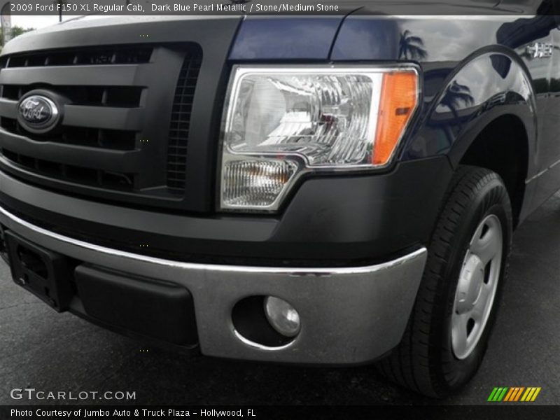 Dark Blue Pearl Metallic / Stone/Medium Stone 2009 Ford F150 XL Regular Cab