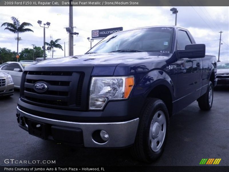 Dark Blue Pearl Metallic / Stone/Medium Stone 2009 Ford F150 XL Regular Cab