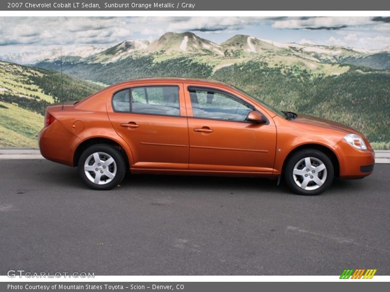 Sunburst Orange Metallic / Gray 2007 Chevrolet Cobalt LT Sedan